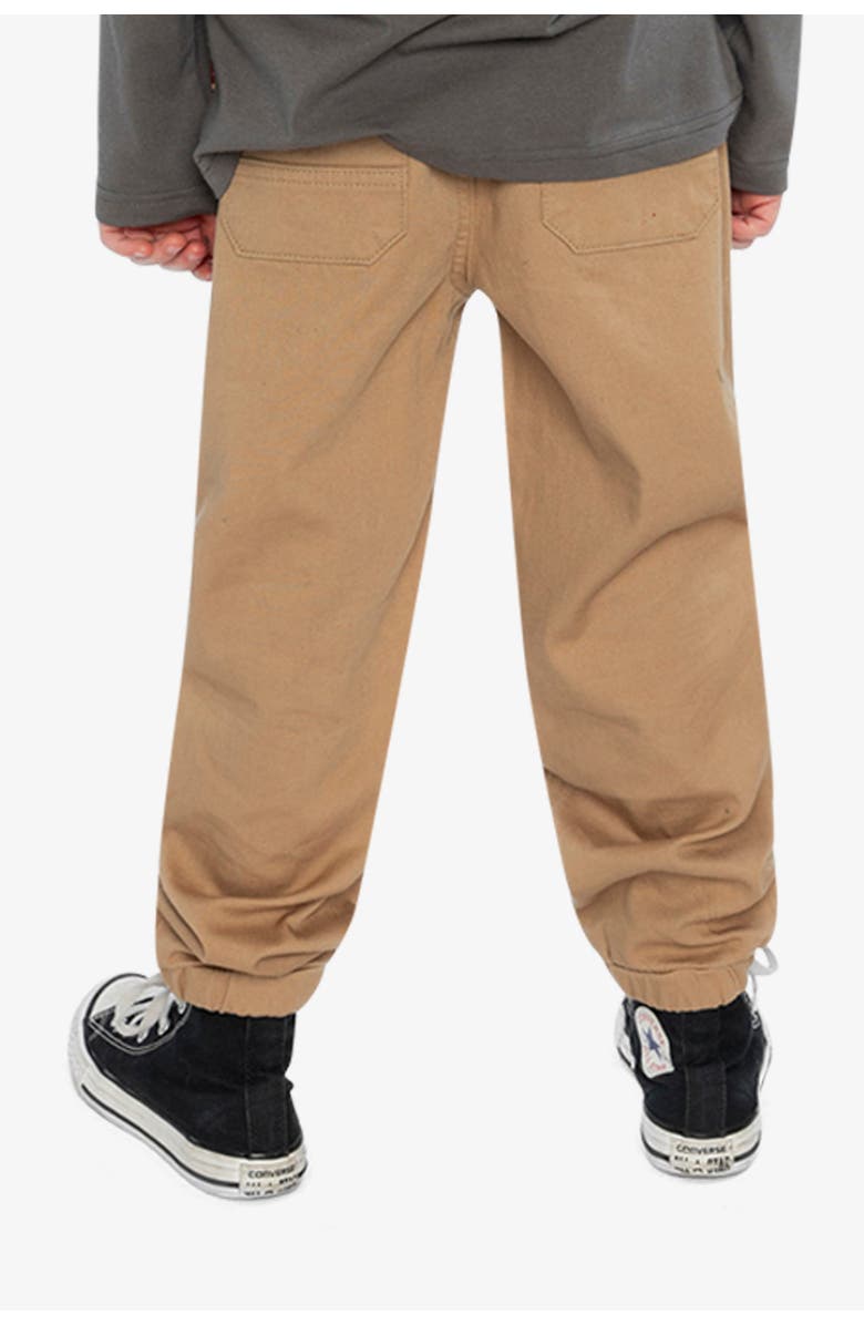 Deux par Deux Stretch Canvas Jogger Pants with Patch Pockets, Alternate, color, Beige