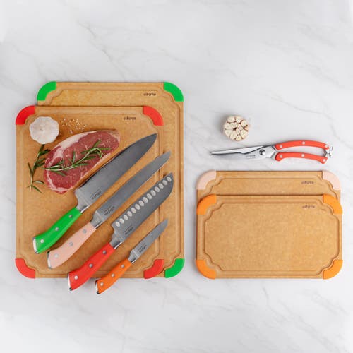 Eli Home 9 Piece Cuttingwise Cutting Boards + Knife Set In Multi