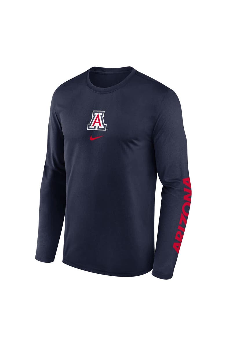 Nike Men's Nike  Navy Arizona Wildcats Primetime Center Lockup Two-Hit Legend Long Sleeve T-Shirt, Alternate, color, 