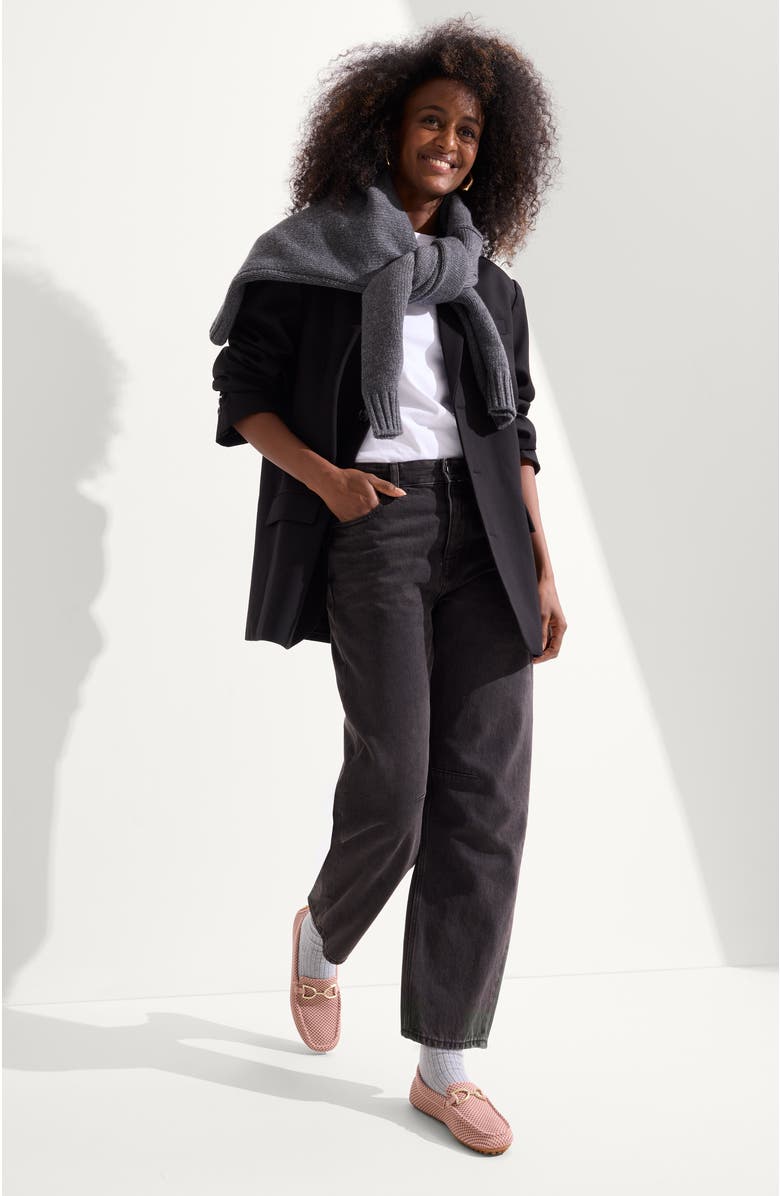 Rothy's The Double Bit Driver, Alternate, color, Rose Micro Check