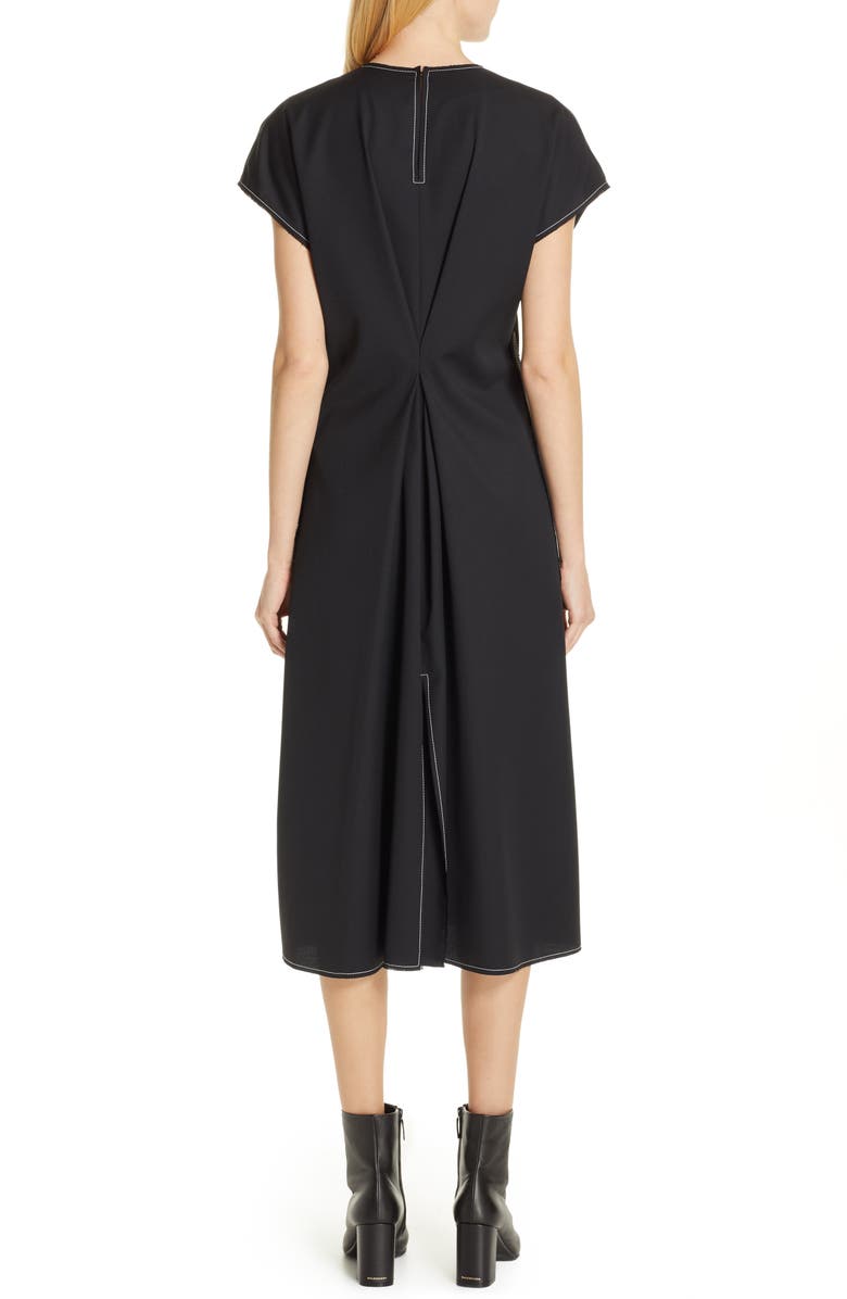 Loewe Inverted Tuck Draped Dress, Alternate, color,