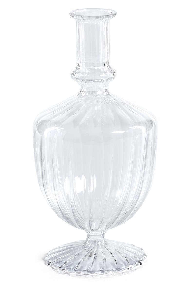 Vellum Set of 2 Spiral Decorative Glass Vases, Main, color, CLEAR