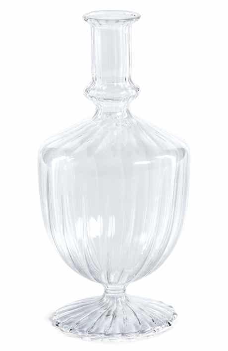 Zodax Vellum Set of 2 Spiral Decorative Glass Vases