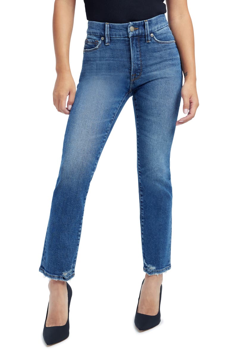 Good American Good Petite Straight Leg Jeans, Main, color, 