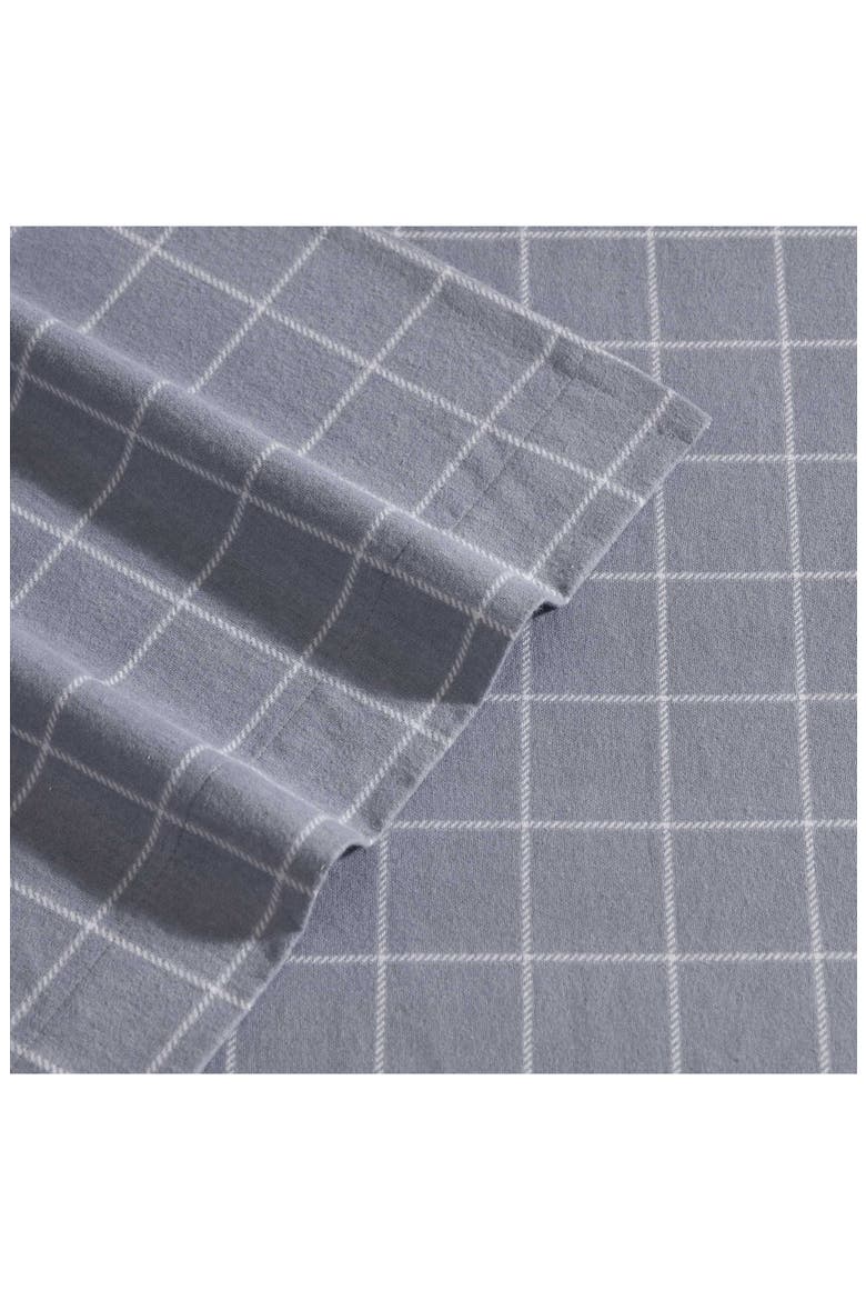 Great Plains Plaid Print Flannel Sheet Set, Alternate, color, MEDIUM / DARK GREY