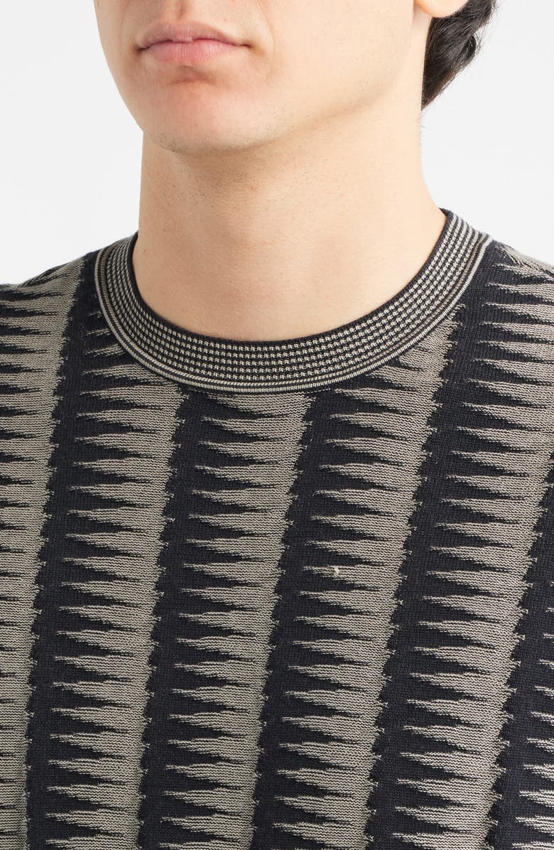 Emporio Armani Geo Print Sweater T-Shirt, Alternate, color, Solid Blue Navy