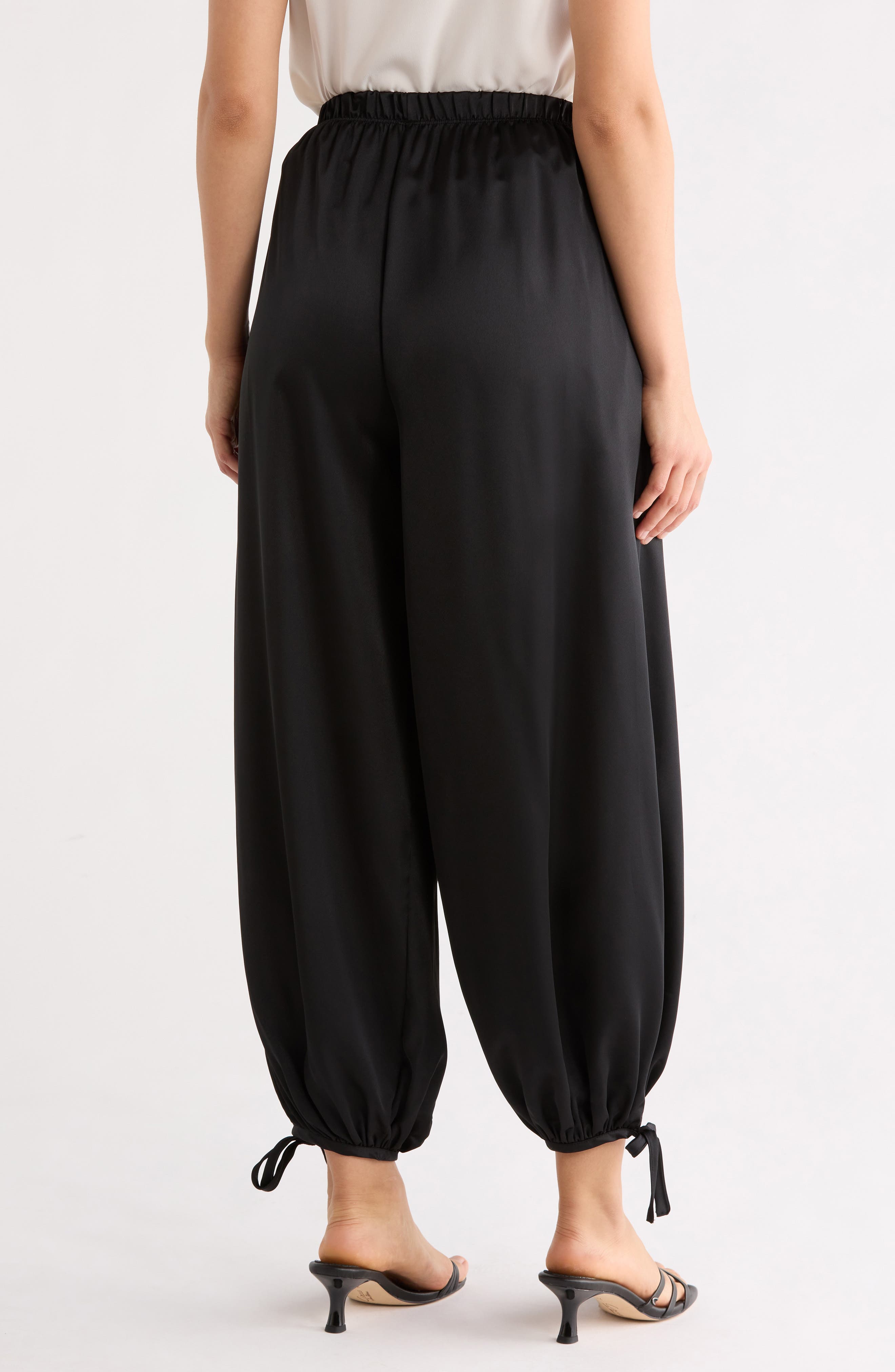 Tie Hem Satin Pants - image 2