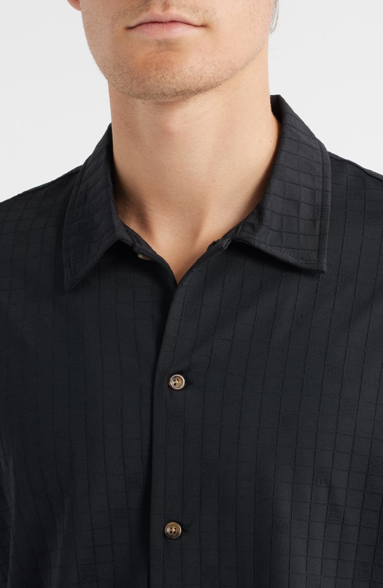 RIZORT Francis Ripstop Button-Up Shirt, Alternate, color, Black