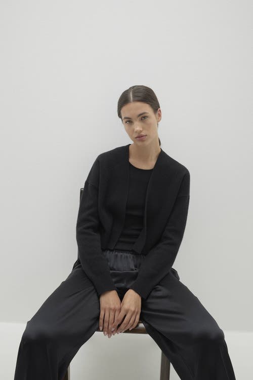 Naked Cashmere Madeline Cropped Cardigan In Black