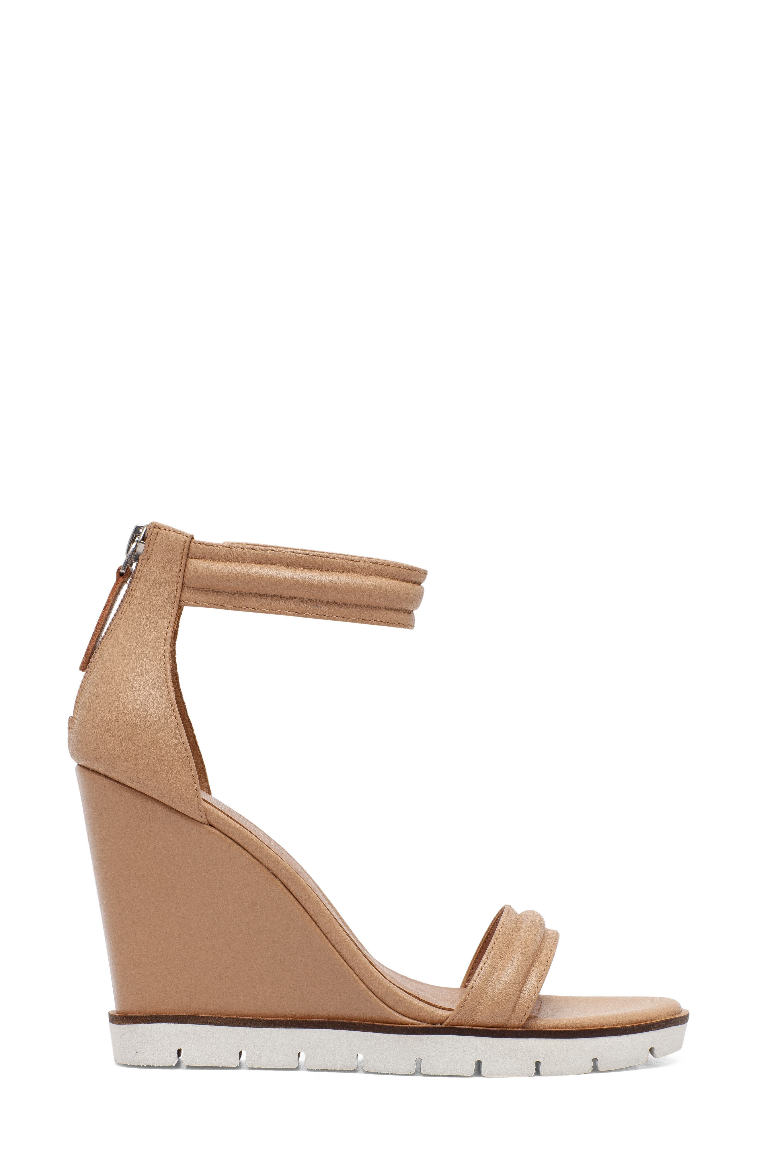 Evyne Wedge Sandal, Alternate, color, DESERT SAND LEATHER