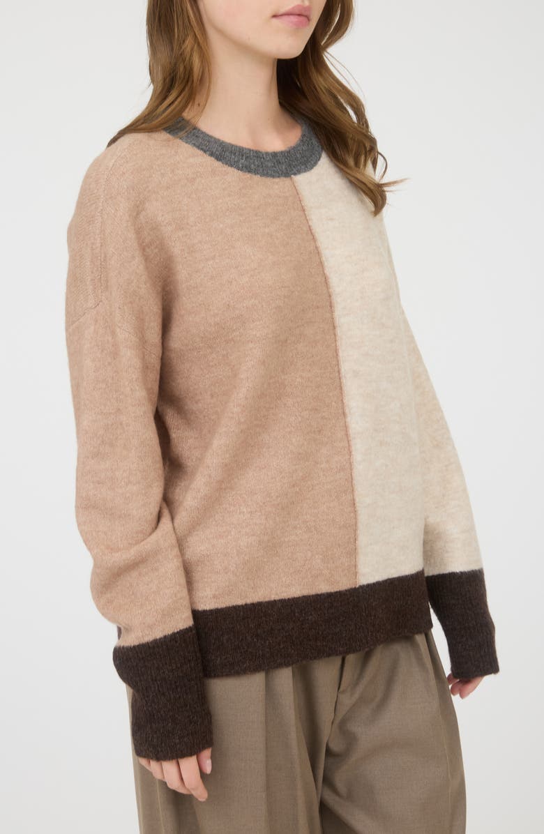 Blu Pepper Two-Tone Sweater, Alternate, color, Khaki Multi