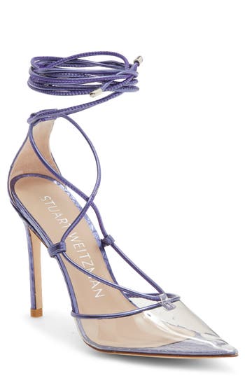 Stuart Weitzman Stuart Ankle Wrap Pump In Multi