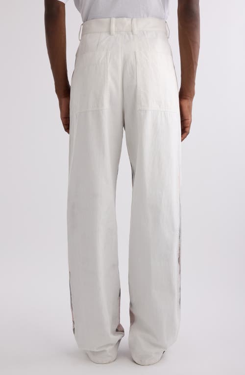 Dries Van Noten Men's Pynam Floral-print Denim Pants In Dessin A