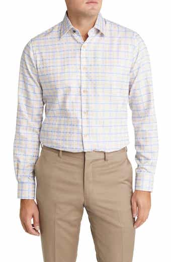 Men's Tailored Fit Plaid Dress Shirt