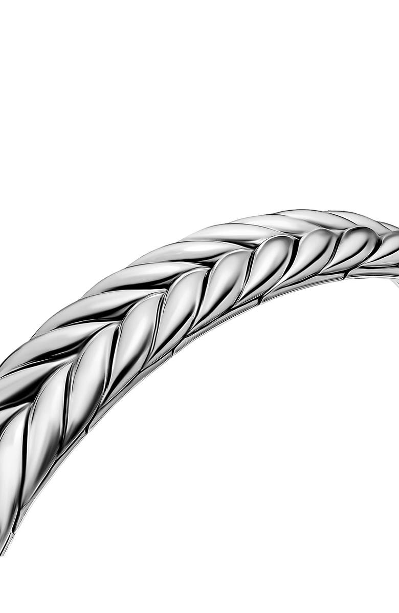 David Yurman Chevron Flex Bracelet in Sterling Silver, 10mm, Alternate, color, Silver