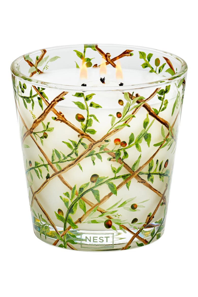 Santorini Olive & Citron Scented 3-Wick Candle (Limited Edition), Main, color, NO COLOR