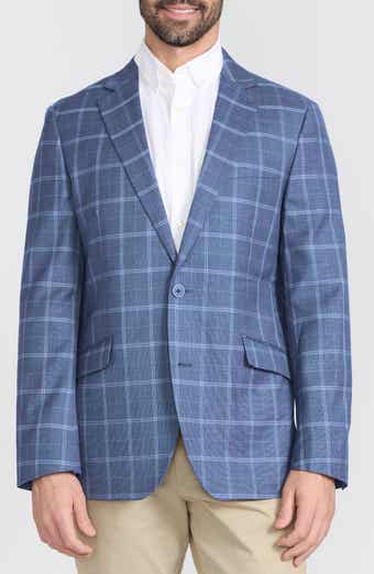 SAVILE ROW CO Mayfair Plaid Notch Lapel Blazer