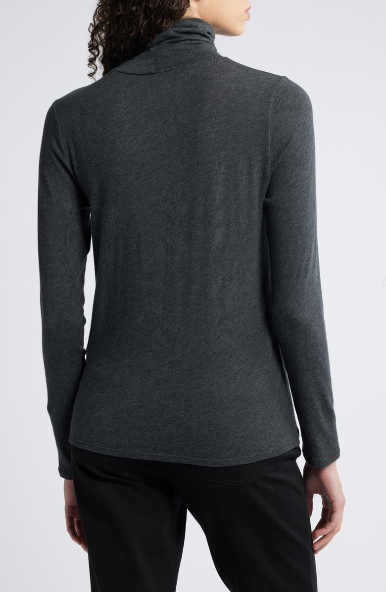 Eileen Fisher Turtleneck Top, Alternate, color, Char