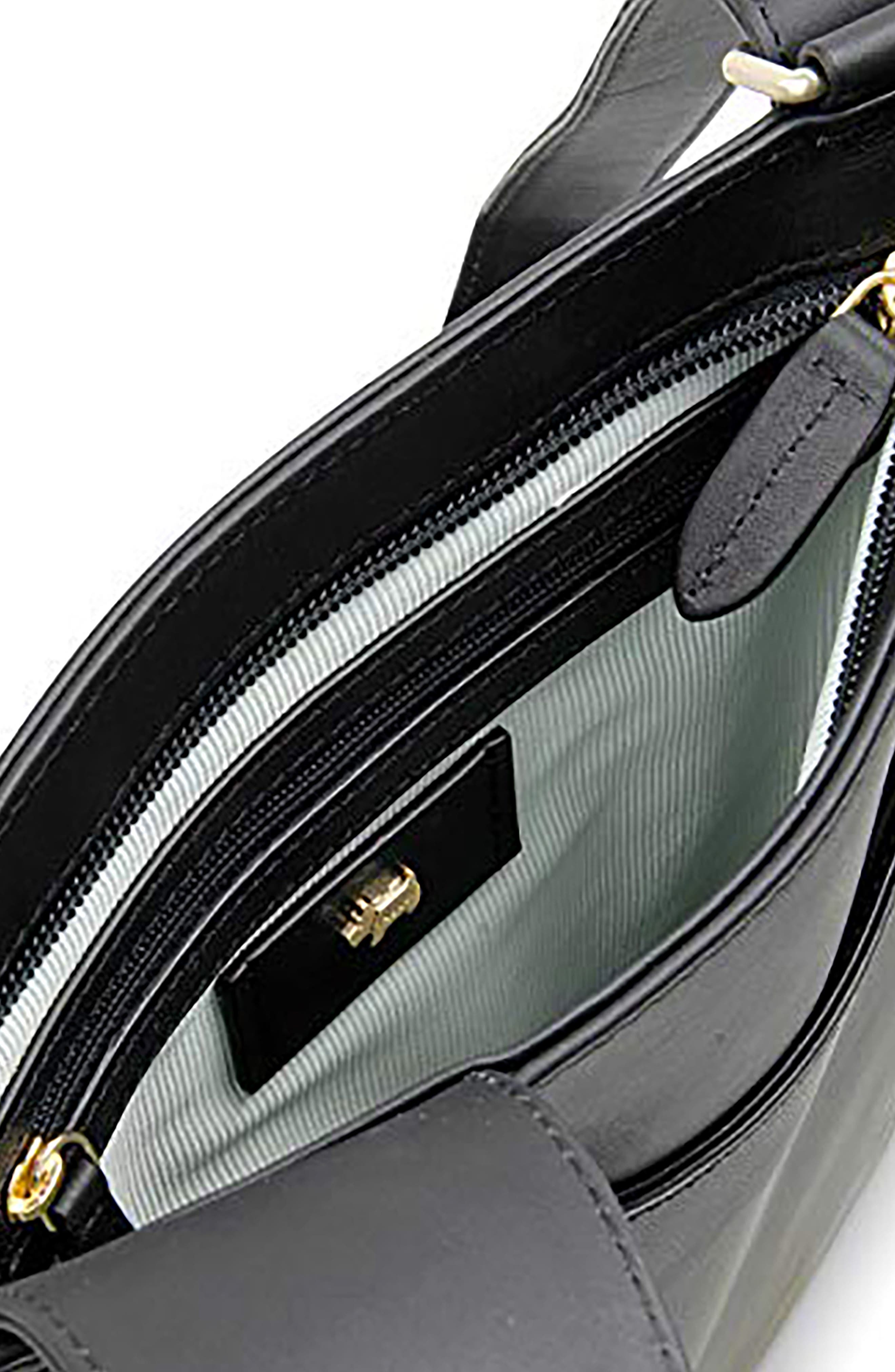 Radley Pockets Icon Zip Leather Crossbody Bag, Alternate, color, Black