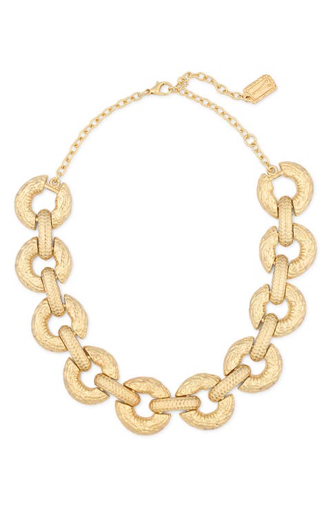 Textured Link Collar Necklace