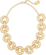 Karine Sultan Textured Link Collar Necklace