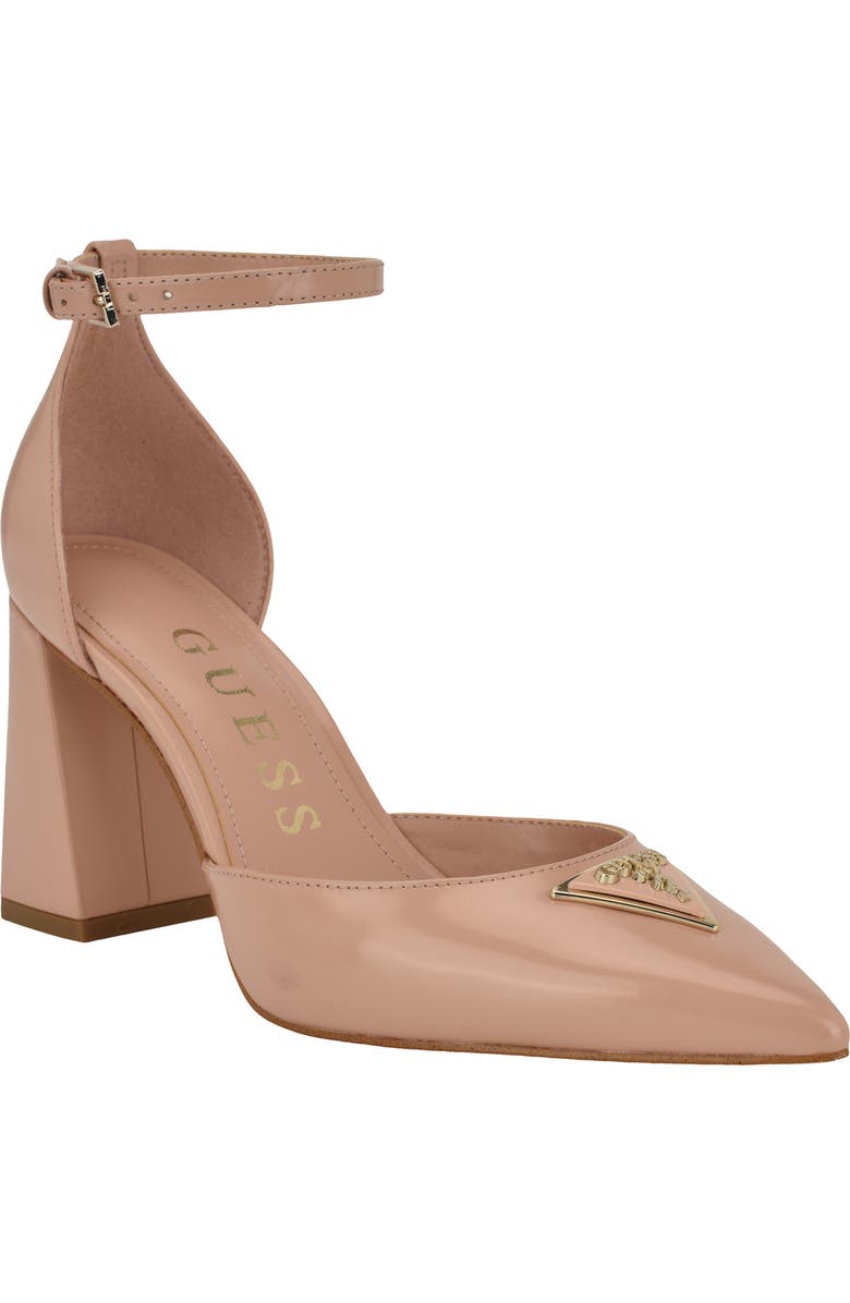 GUESS Barsyn Pointed Toe Ankle Strap Pump, Main, color,