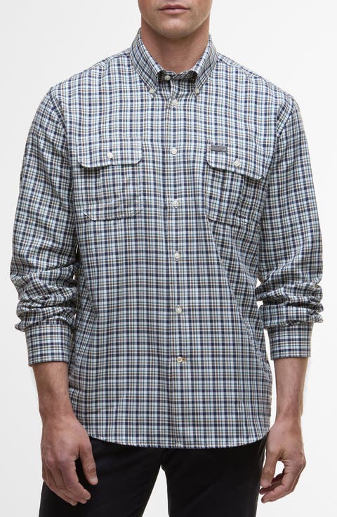 Panwell Thermo Weave Plaid Button Down Shirt