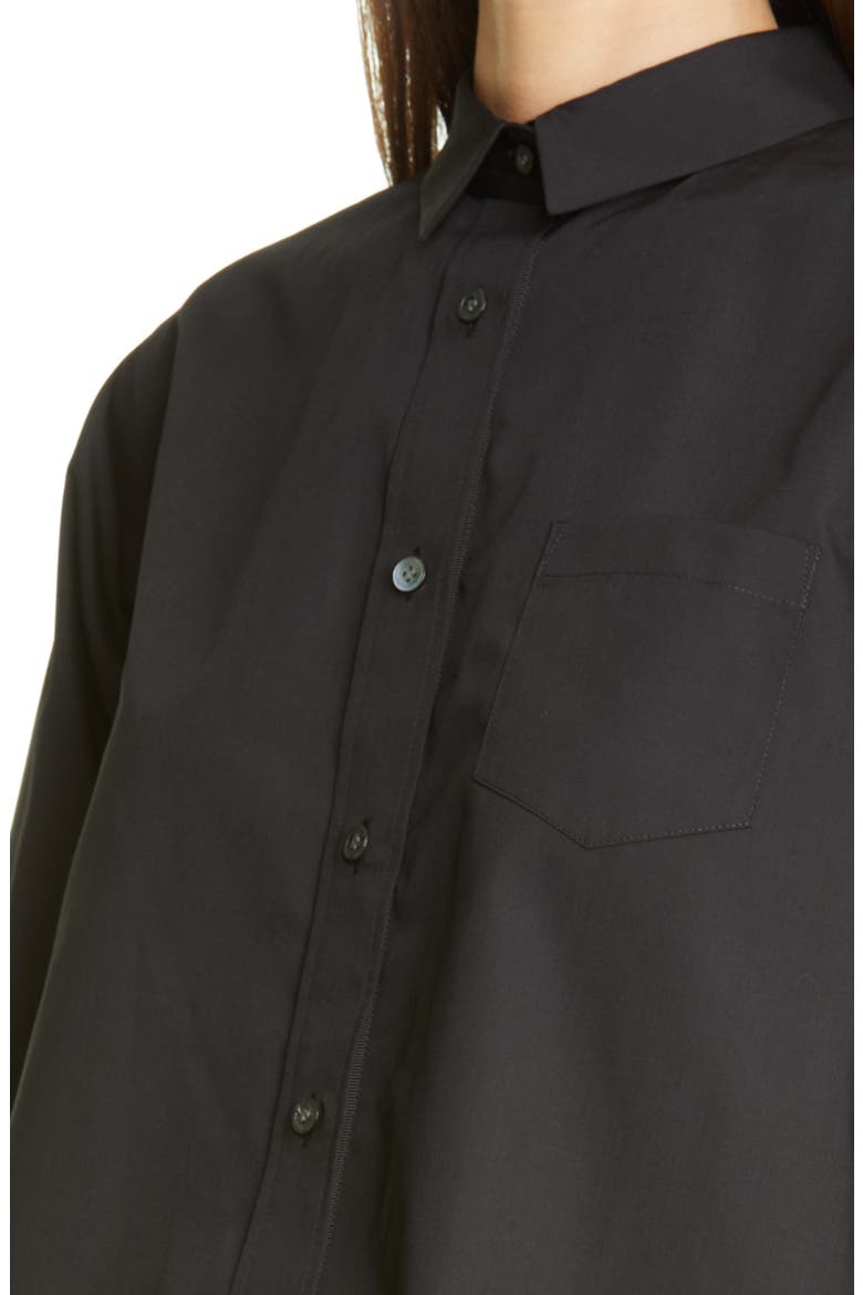 Contrast Pleat Back Shirt, Alternate, color, BLACK