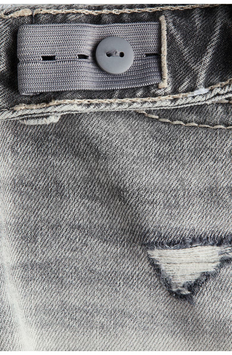 H&M 5-pocket denim shorts, Alternate, color, Light Denim Gray
