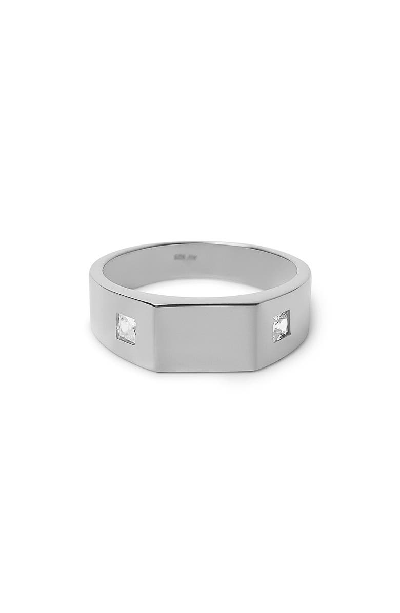 Argento Vivo Sterling Silver Signet Ring, Main, color, 