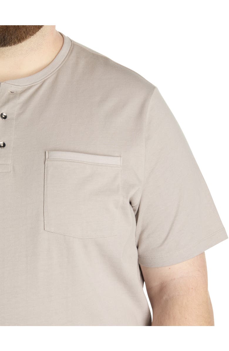 Harbor Bay by DXL Big & Tall Slub Henley Shirt, Alternate, color, Drizzle