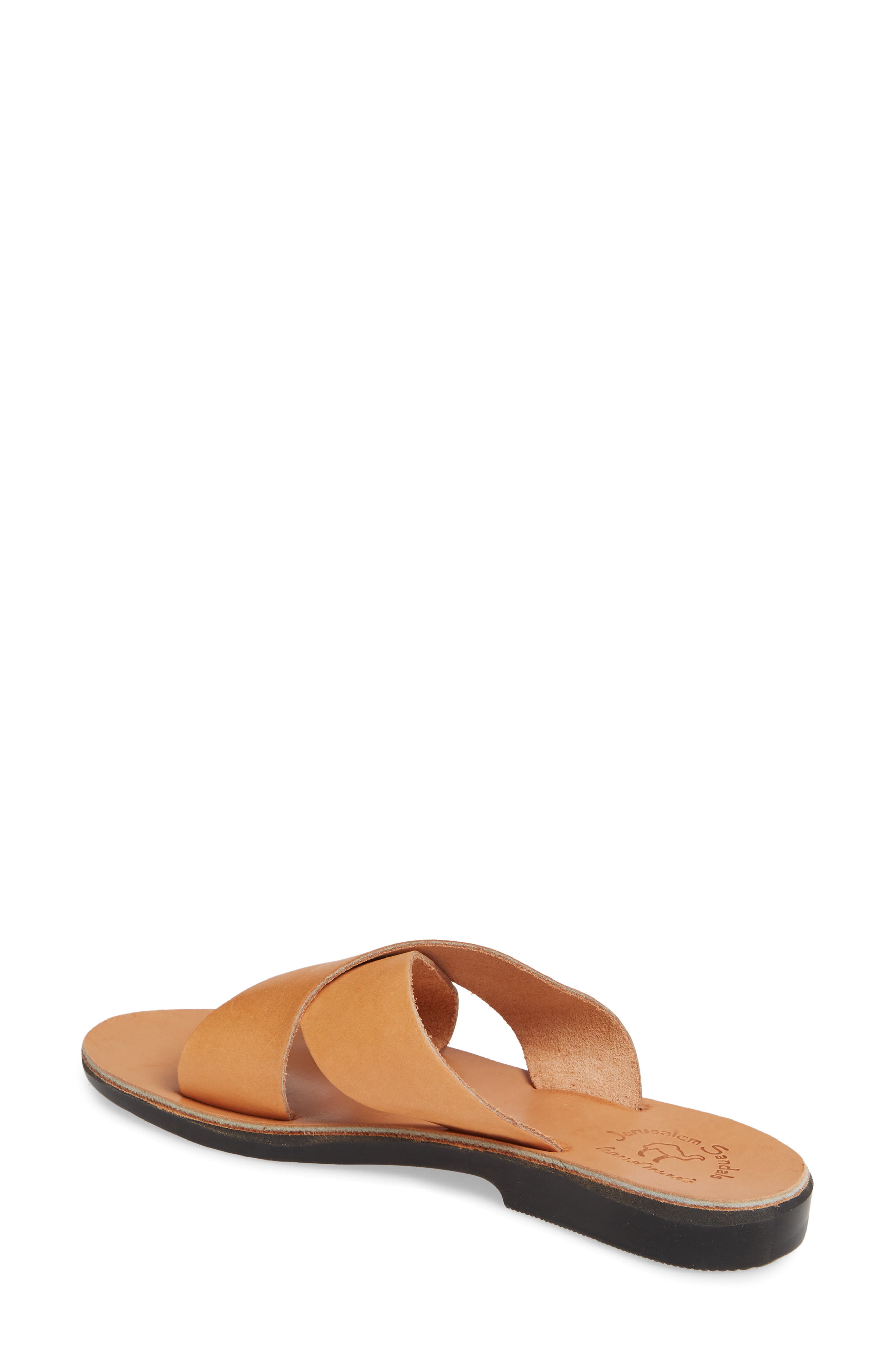 Isla Slide Sandal, Alternate, color, TAN LEATHER