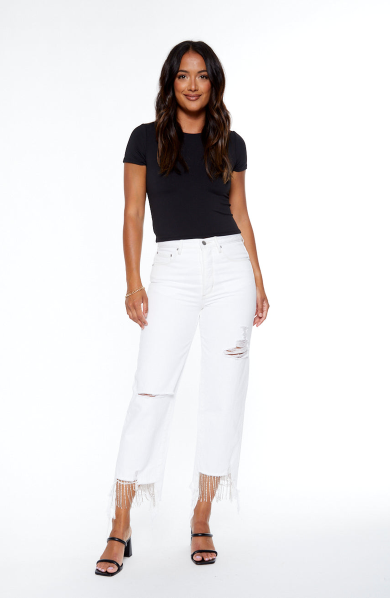 BLUE REVIVAL Nash Vegas Crop Jeans, Alternate, color, White