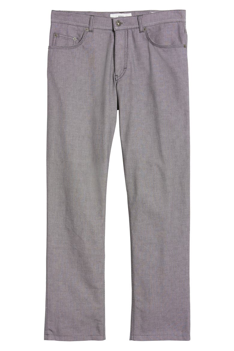 Cooper Bird's Eye Stretch Cotton Pants, Alternate, color, GREY