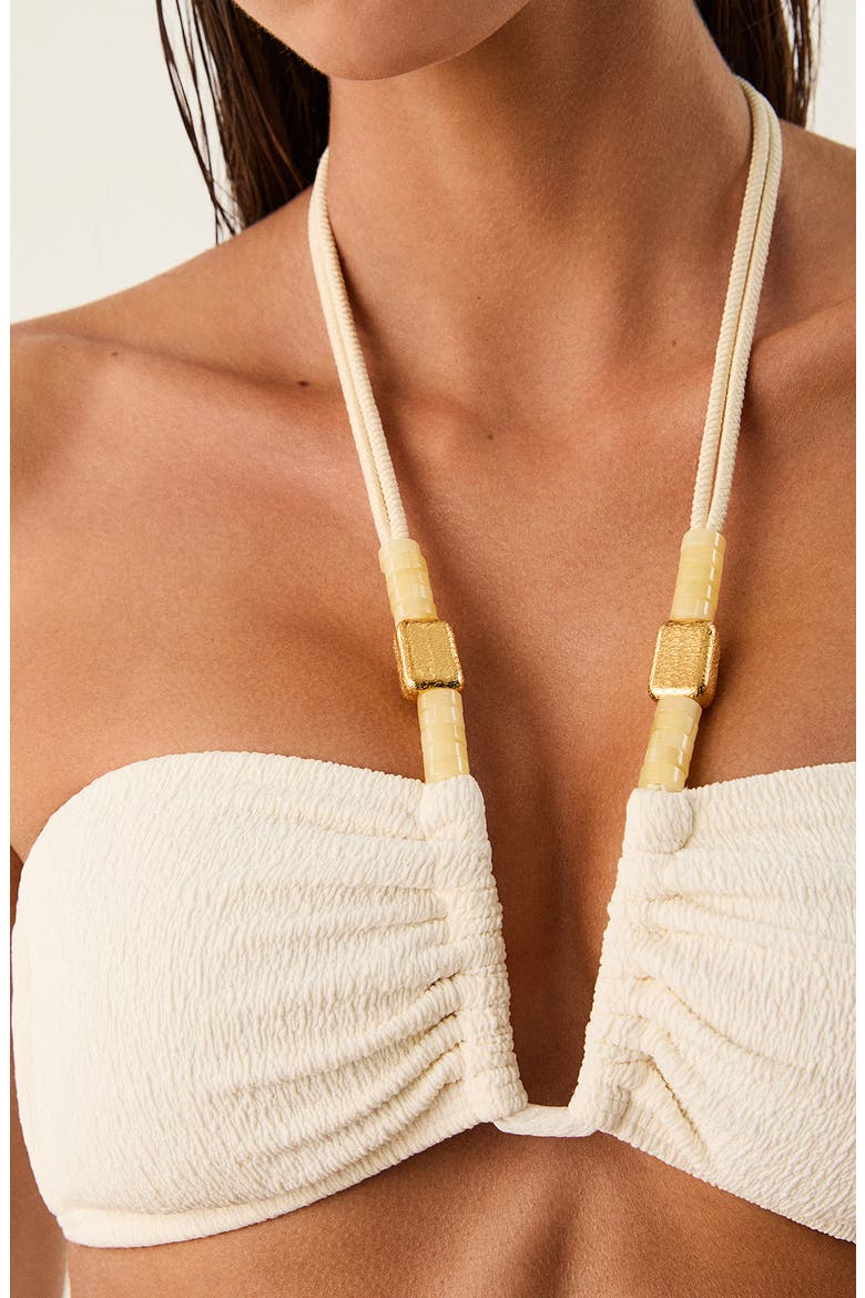Harper Carol Halter Bikini Top, Alternate, color, WHITE