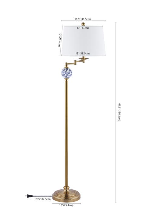 Aveiro Classic Midcentury Iron LED Floor Lamp