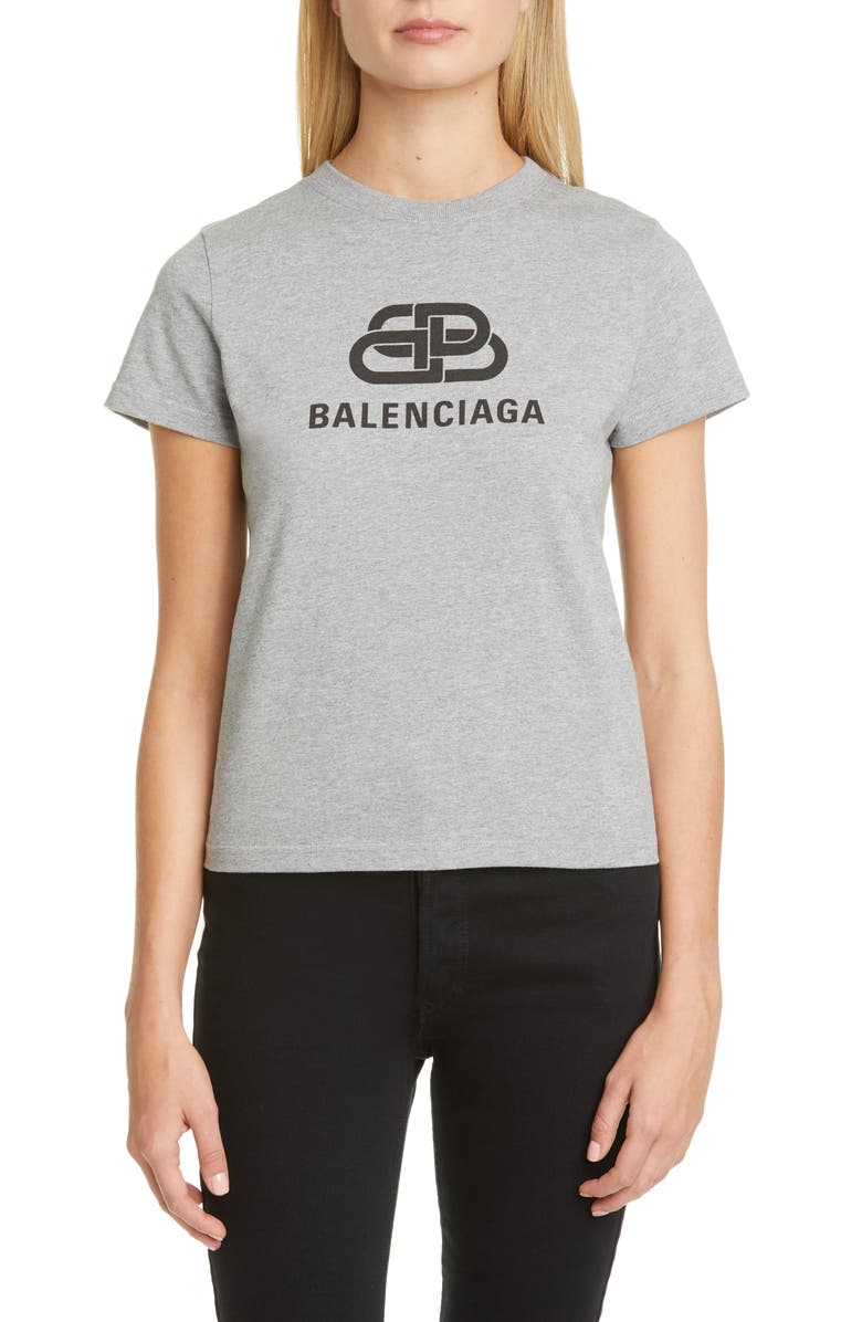 Balenciaga Logo Graphic Tee, Main, color, 