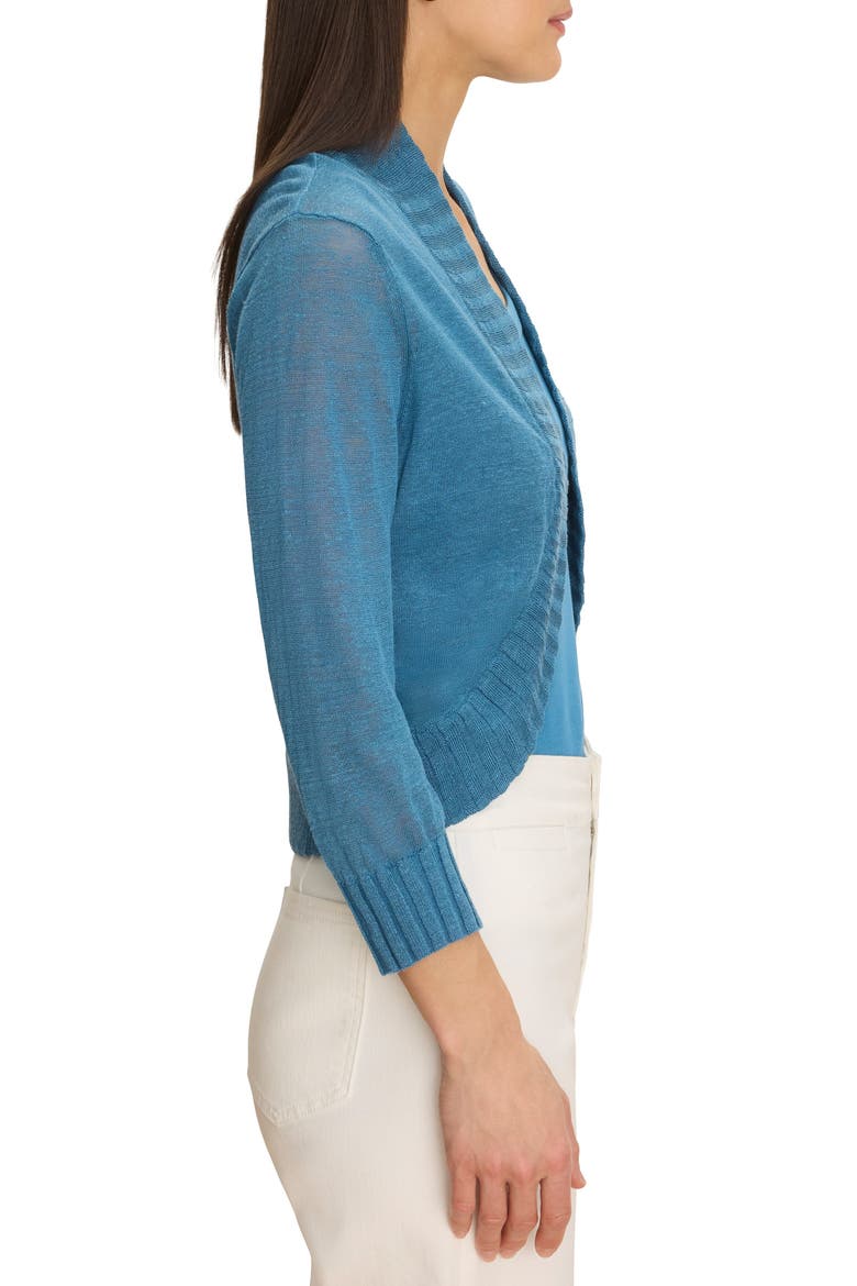 Bolero Open Front Cardigan, Alternate, color, BLUE CHILL