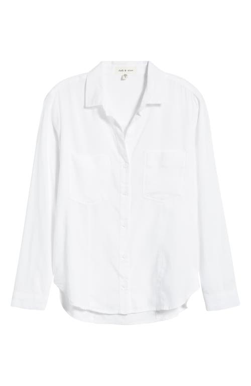 Cloth & Stone Seamed Button-up Shirt In White