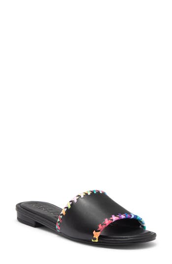 Karl Lagerfeld Paris Cenie Whipstitch Slide Sandal