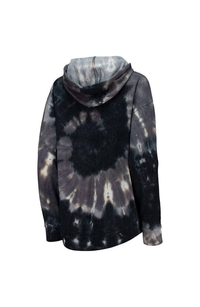 COLOSSEUM Women's Colosseum Black Clemson Tigers Slow Ride Spiral Tie-Dye Oversized Pullover Hoodie, Alternate, color, Black