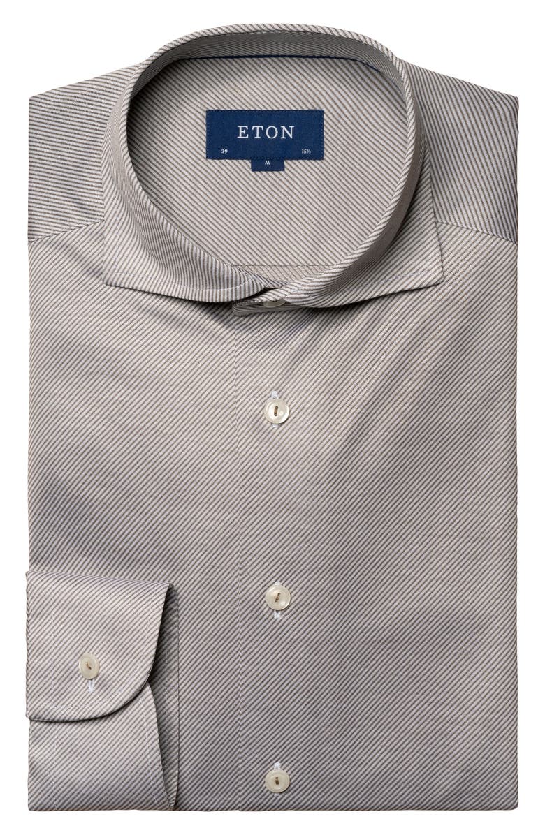 Eton King Contemporary Fit Stripe Cotton Dress Shirt, Alternate, color, 