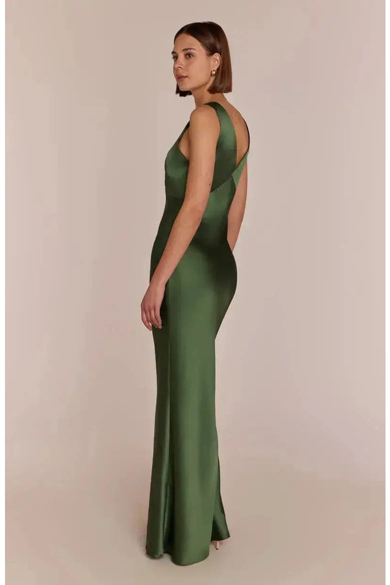 Amelia V-Neck Dress, Alternate, color, Olive Green