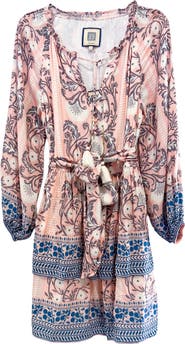 ALICIA BELL Stevie Long Sleeve Belted Cover-Up Minidress