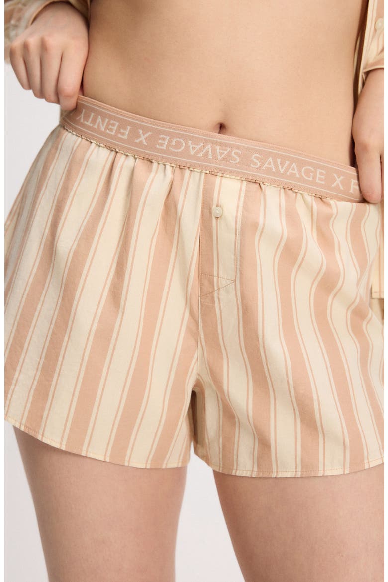 Kickback Casuals Pajama Boxers, Main, color, LOWLIT BEIGE/ SIENNA