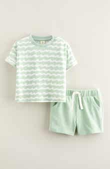 Tucker + Tate Patterned T-Shirt & Drawstring Shorts Set