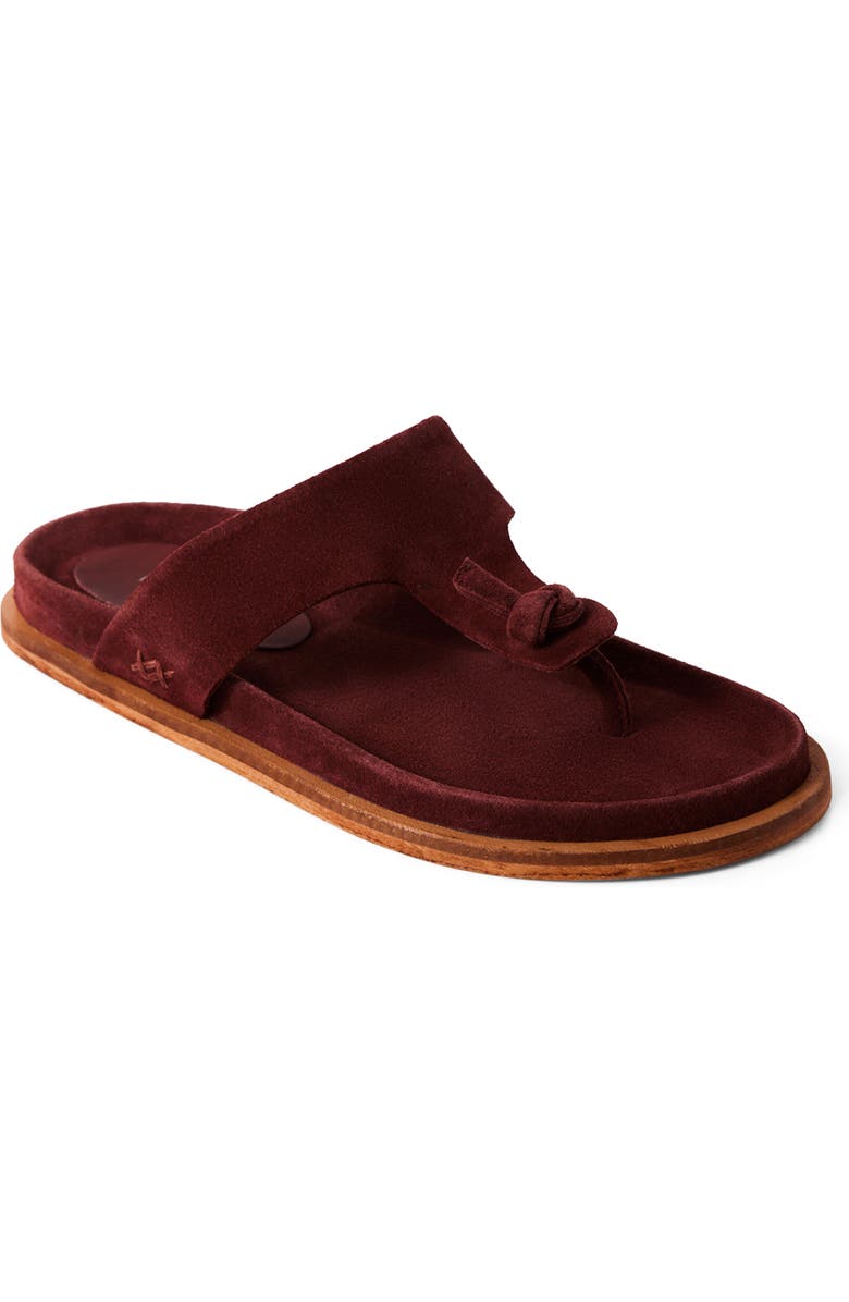 Free People Mika Flip Flop, Main, color, Cherry Cola Suede