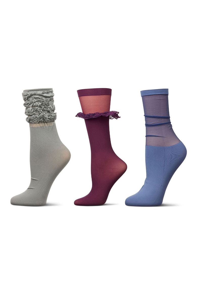 Assorted 3-Pack Crew Socks, Main, color, GRAY MULTI