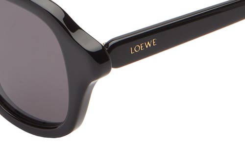 Loewe Slim Round Sunglasses In Black