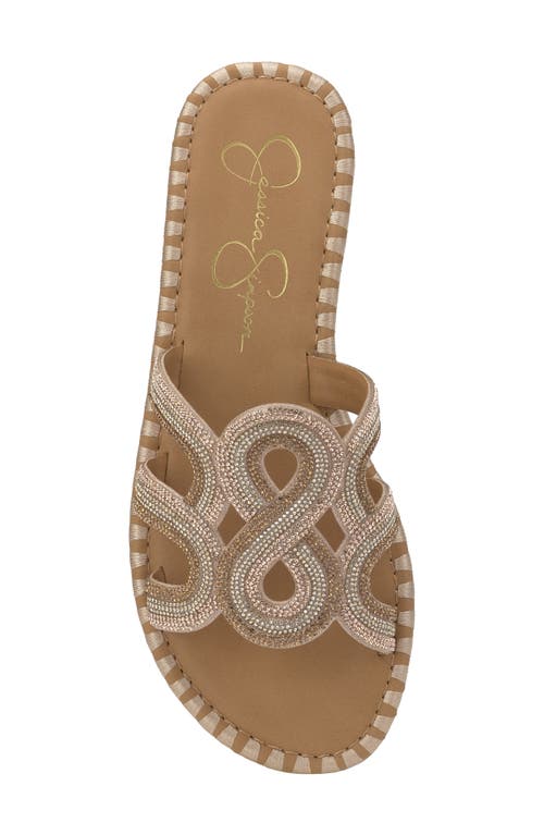 Jessica Simpson Bria 2 Slide Sandal In Champagne